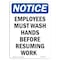 Signmission OSHA Notice Sign, Employees Must Wash Hands Before, 24in X 18in Aluminum, OS-NS-A-1824-V-11970 OS-NS-A-1824-V-11970 - alternate 1